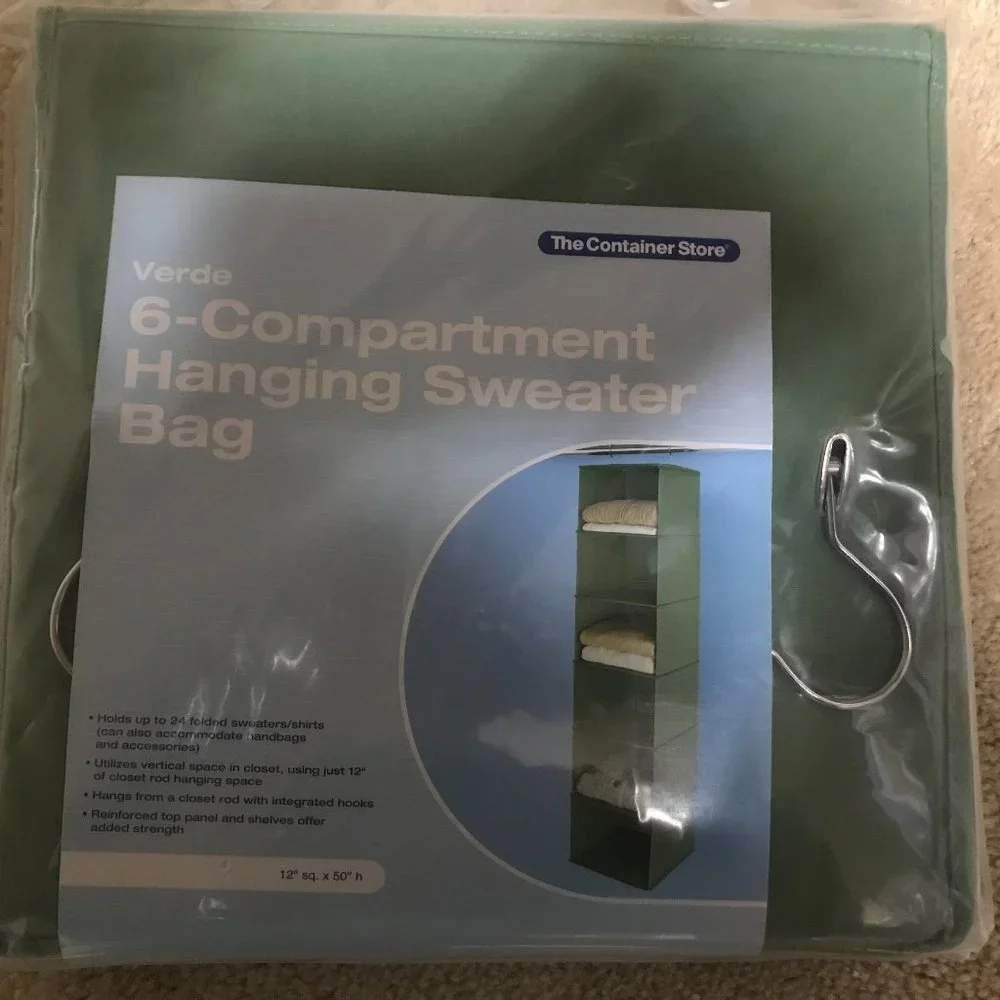NIP 6-Compartment Hanging Sweater Organizer